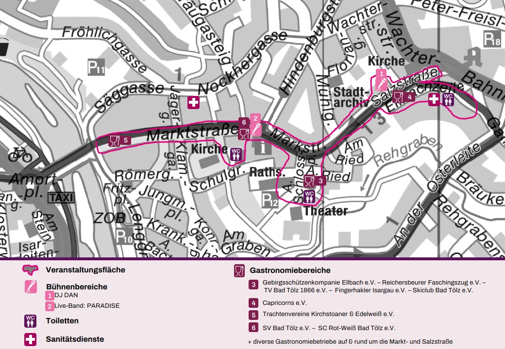 Lageplan Fasching