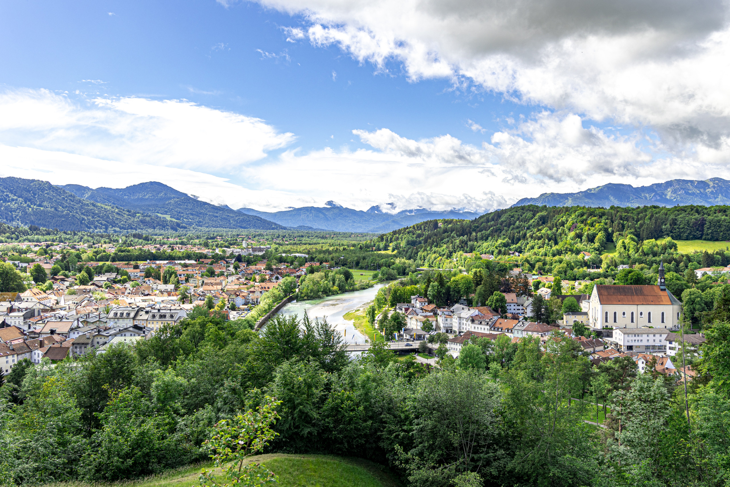 Bad Tölz, Panoramablick, Isarwinkel